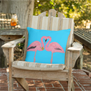 Glam Pink Chanukka Flamingos Strand Kissen
