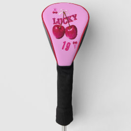 Glam Pink Cherry Lucky Retro Golf Headcover