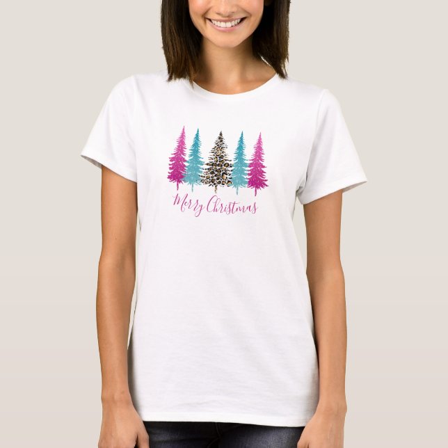 Glam Pink Christmas T-Shirt (Vorderseite)