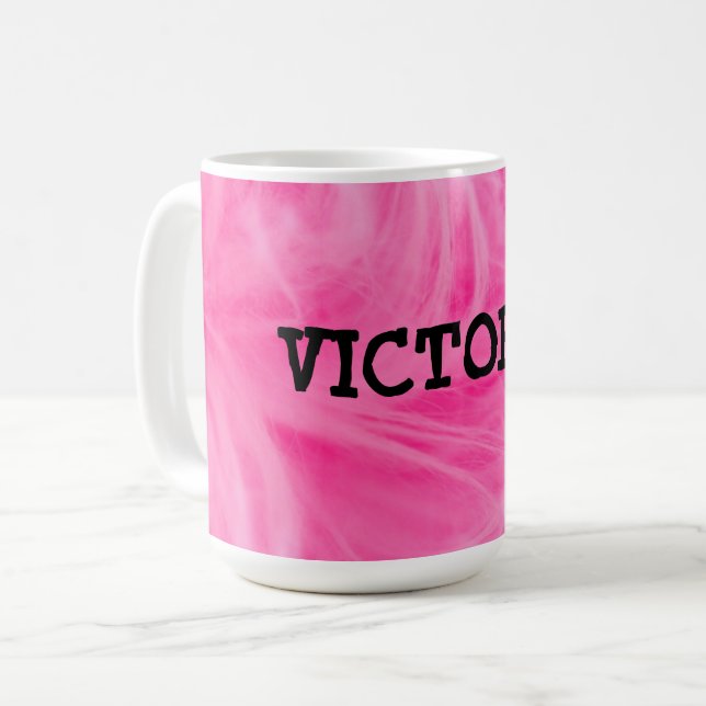 Glam Pink Girly Design  Kaffeetasse (Vorderseite Links)