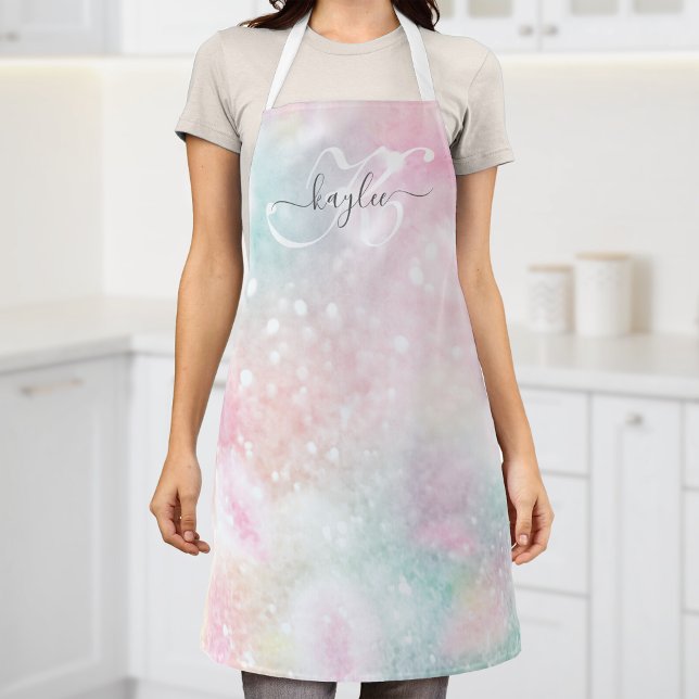 Glam Pink Glitzer Pastel Girly Pattern Schürze (Von Creator hochgeladen)