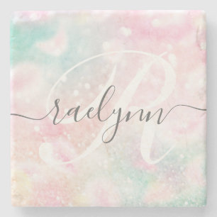 Glam Pink Glitzer Pastel Girly Pattern Steinuntersetzer