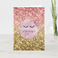 Glam Pink Gold Glitzer Black Eyelashes
