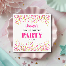 Glam Pink Gold Punkte Junggesellinnenabschied Papi