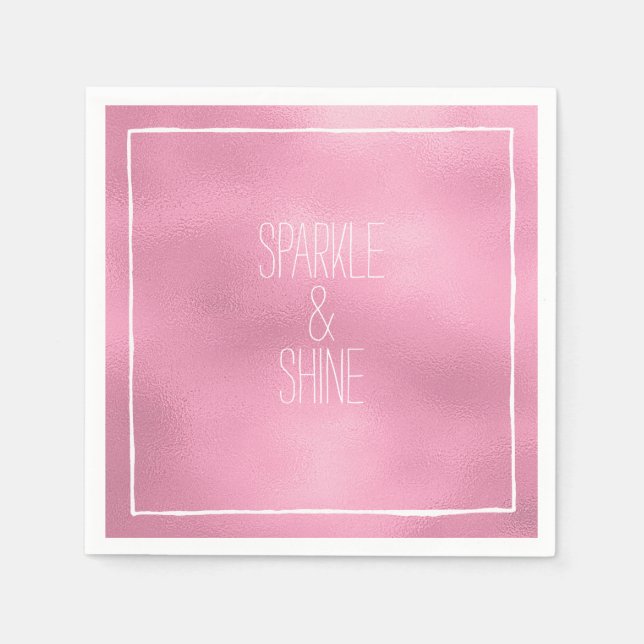 Glam Pink Ombre Serviette (Vorderseite)