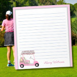 Glam Pink Personalisiert Golf Warenkorb Name Linke Notizblock<br><div class="desc">Ein glamouröser, einzigartiger Golfwagen - rosa und eine Touch Diamanten - geschmackvoll gemacht - bereit, den Golfplatz zu betreiben - das Notizblock. Das ist ein tolles Geschenk für alle Golfliebhaber - Spaß / attraktiv / einzigartig. Personalisieren Sie es mit Ihrem Namen. Wenn Sie Fragen zum Design oder eine spezielle Anfrage...</div>
