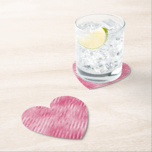 Glam Pink Streifen Untersetzer