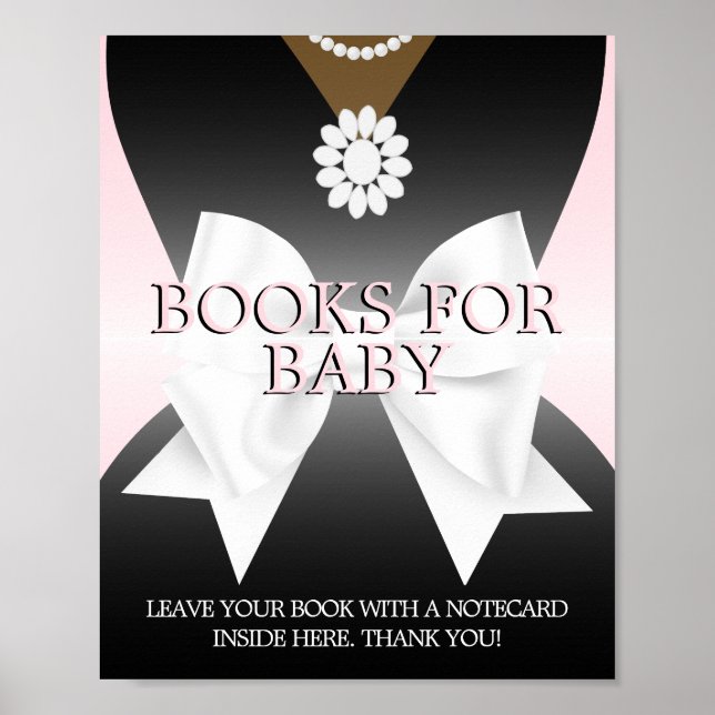 Glam Pink Tiffany Babydusche Bücher für Babysignat Poster (Vorne)