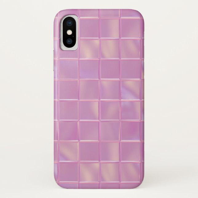 Glam Pink Tiles Handy Case (Rückseite)