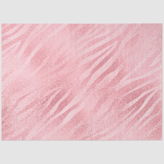Glam Pink Zebra Print Seidenpapier (Vorderseite)