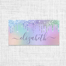 Glam Rainbow Glitzer Namensschild