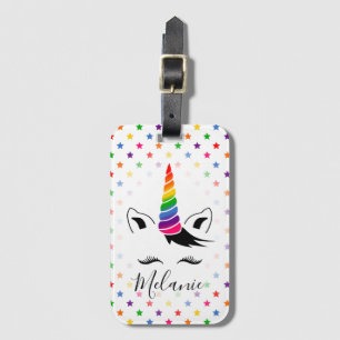 Glam Rainbow Unicorn Gepäckanhänger