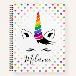 Glam Rainbow Unicorn Notizbuch
