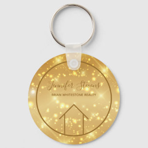 Glam Realtor Chic Custom Real Anwesen Gold Sparkon Schlüsselanhänger