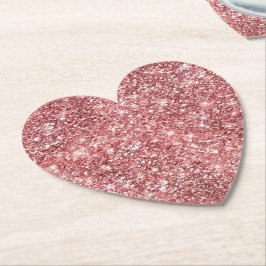 Glam Red Confetti Glitzer Untersetzer