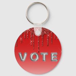 Glam Red Glitter Drip  Schlüsselanhänger