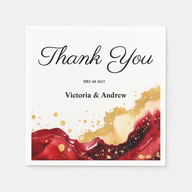 Glam Red Serviette (Vorderseite)