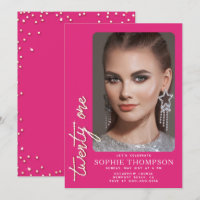 Glam Rhinestones Hot Pink Chic 21. Geburtstag Foto