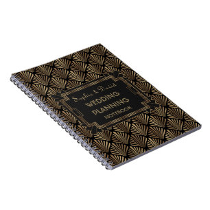 Glam Roaring 20's Great Gatsby Art Wedding Planner Notizblock