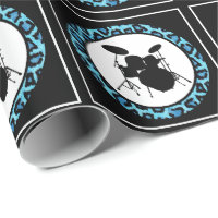 Glam Rock Drummer Leopard Drum Kit Musikergeschenk