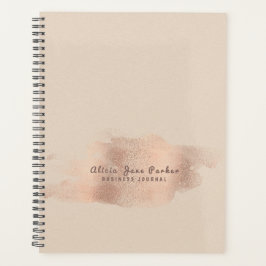 Glam Rose Gold Copper Foil Chic Personal Planer