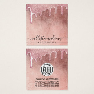 Glam Rose Gold Dick Glitzer Tropfen Logos
