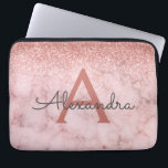 Glam Rose Gold Glitzer Marmorsparkle Monogramm Laptopschutzhülle<br><div class="desc">Glam Rose Gold - Pink Ombre Imitats Glitzer und Sparkle Marmorstein Moderne und elegante Monogram Case. Dieser Fall kann so angepasst werden,  dass er Ihren Anfangs- und Vornamen enthält.</div>