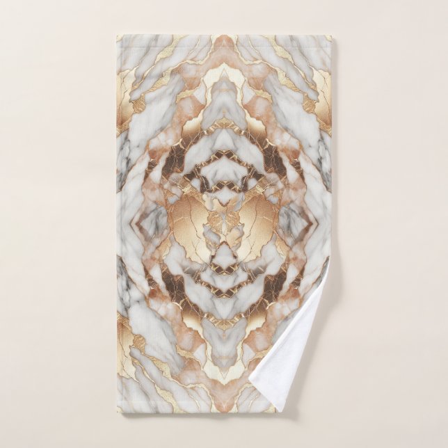 Glam Rose Gold Luxueux Marbre tendance (Serviette à main)