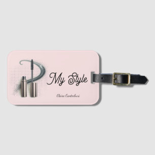 Glam Rose Gold Metallic Mascara Design Gepäckanhänger