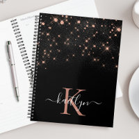 Glam Rose Gold Parties scintillant Élégant Monogra