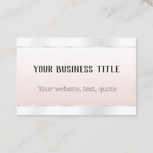 Glam Rose White Silver Snake Monogram Visitenkarte
