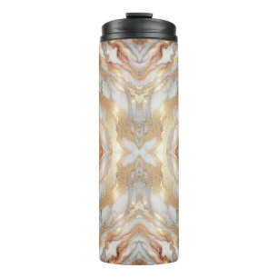 Glam Roségold Luxuriös Trendige Marmor Schmetterli Thermosbecher