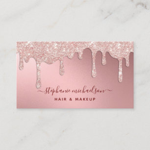 Glam Rouge Glitter-Tropfen-Folie Beautysalon Visitenkarte