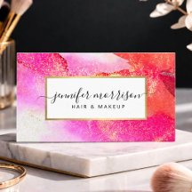 Glam Script Bright Pink Watercolor Imitate Goldsta