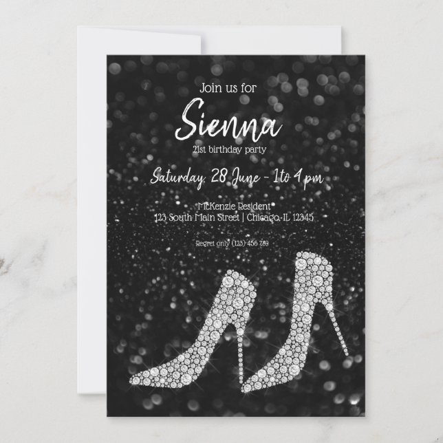 Glam Shoes High Heels für jeden Anlaß Einladung (Vorderseite)