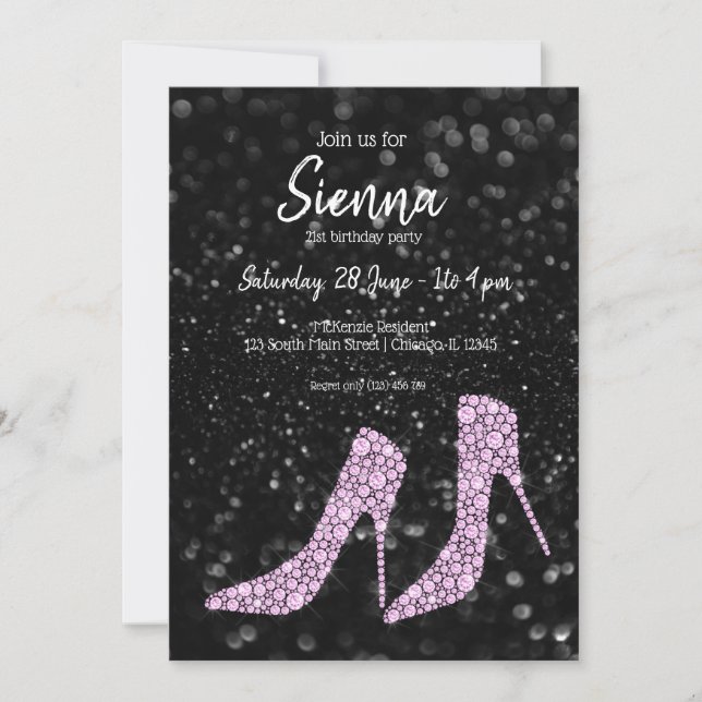 Glam Shoes High Heels für jeden Anlaß Einladung (Vorderseite)