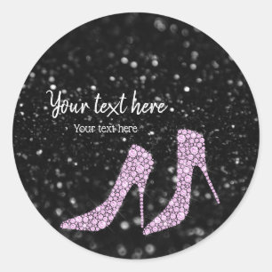 Glam Shoes High Heels für jeden Anlaß Runder Aufkleber