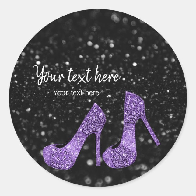 Glam Shoes High Heels für jeden Anlaß Runder Aufkleber (Vorderseite)