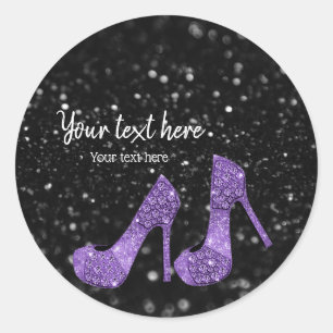 Glam Shoes High Heels für jeden Anlaß Runder Aufkleber