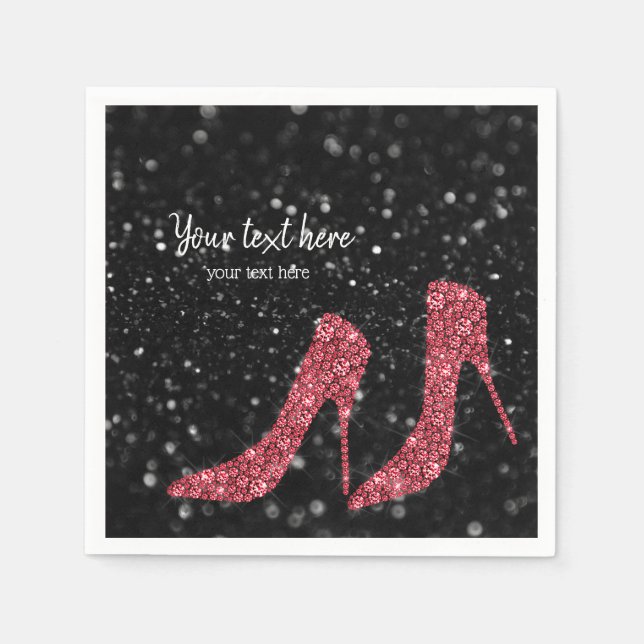 Glam Shoes High Heels für jeden Anlaß Serviette (Vorderseite)