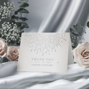 Glam Silber Glitter-Deko Vintage-Hochzeit Danke