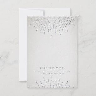 Glam silber Glitzer Deko Jahrgang Hochzeit danke