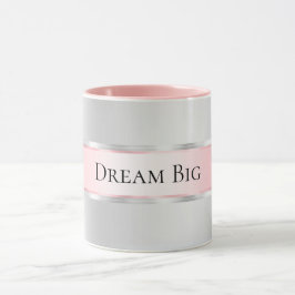 Glam Silver Blush Pink Ribbon Tasse
