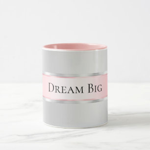 Glam Silver Blush Pink Ribbon Tasse