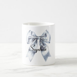 Glam Silver Bow Kaffeetasse