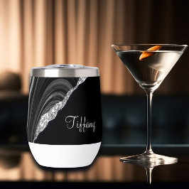 Glam Silver Glitzer Black Festive