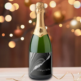 Glam Silver Glitzer Black Festive