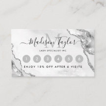 Glam Silver Gray Glitzer Agate Marble Monogram