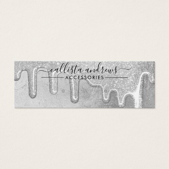 Glam Silver Thick Glitzer Tropfen erhalten Anzeige (Vorderseite)