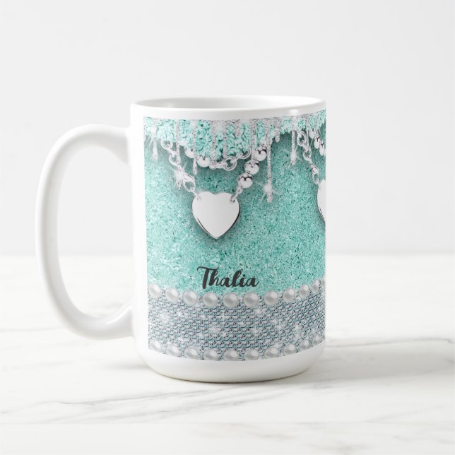 Glam Sparkle Grunge Kaffeetasse (Links)